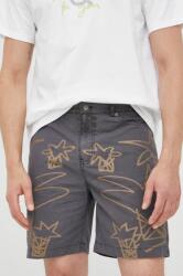 Desigual pantaloni scurti din bumbac barbati, culoarea gri PPYY-SZM1B5_90X