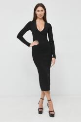 Victoria Beckham rochie culoarea negru, midi, mulata PPYX-SUD09I_99X