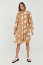 Bruuns Bazaar rochie din bumbac culoarea bej, mini, oversize PPYY-SUD2TA_80X