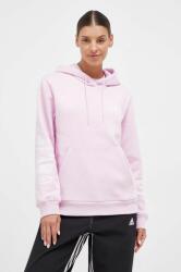 Adidas bluza femei, culoarea roz, cu glugă, neted 9BYX-BLD0C5_30X