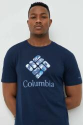 Columbia tricou din bumbac culoarea albastru marin, cu imprimeu PPYX-TSM1EF_59X