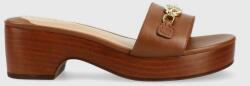 Lauren Ralph Lauren papuci femei, culoarea maro, cu toc drept PPYX-OBD1AN_82X