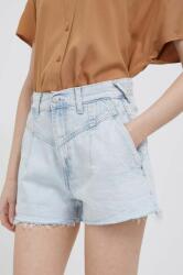 Pepe Jeans pantaloni scurti jeans Summer Sky femei, neted, high waist PPYX-SZD07D_05X (PL801043.000)