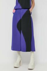 Marella pantaloni femei, culoarea violet, lat, high waist 9BYX-SPD0E9_44A