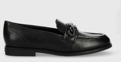GUESS pantofi de piele FL7VIC LEA14 femei, culoarea negru, cu toc plat, VICTER 9BYX-OBD0R9_99X