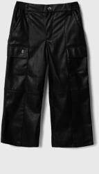 Sisley pantaloni copii culoarea negru, neted 9BYX-SPG02M_99X