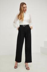 Answear Lab pantaloni femei, culoarea negru, drept, high waist BMYX-SPD02M_99X