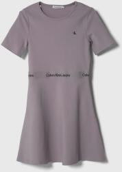Calvin Klein Jeans rochie culoarea violet, midi, evazati 9BYX-SUG05F_04X