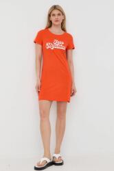 Moschino rochie din bumbac culoarea portocaliu, mini, drept PPYY-SUD1P0_22X