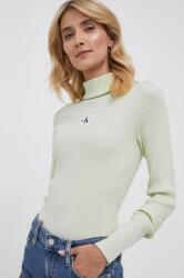 Calvin Klein pulover femei, culoarea verde, cu guler 9BYX-SWD01O_70X