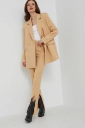 Answear Lab pantaloni femei, culoarea bej, fason tigareta, high waist BBYY-SPD036_80X