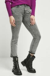 Medicine jeansi femei, culoarea gri ZBYX-SJD508_90J