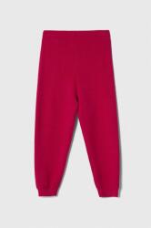 United Colors of Benetton pantaloni de trening pentru copii culoarea violet, neted 9BYX-SPG04O_40X