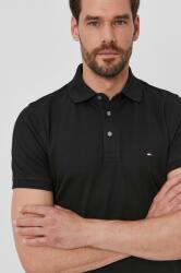 Tommy Hilfiger tricou Polo bărbați, culoarea negru, material uni MW0MW17771 99KK-POM028_99X