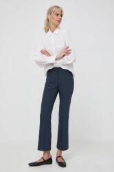 Max&Co MAX&Co. pantaloni Ortensia femei, culoarea albastru marin, drept, medium waist 9BYX-SPD0ZW_59X