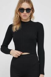 Sisley pulover femei, culoarea negru, light, cu turtleneck 9BYX-SWD0U9_99X
