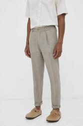 DRYKORN pantaloni din in culoarea bej, cu fason chinos PPYX-SPM099_08X