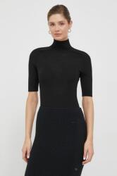 Calvin Klein body din lână culoarea negru, light, cu turtleneck 9BYX-SWD15M_99X