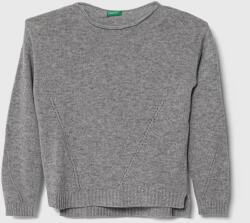 Benetton pulover de lână pentru copii culoarea gri, light 9BYX-BLG06L_90X