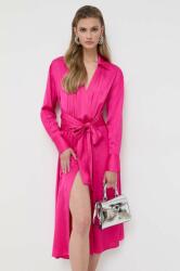 HUGO BOSS rochie culoarea roz, midi, evazati 9BYX-SUD155_30X
