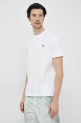 Ralph Lauren tricou din bumbac culoarea alb, neted PPYX-TSM0Z8_00X