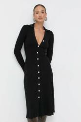 Silvian Heach rochie culoarea negru, midi, evazati MBYX-SUD00W_99X