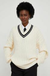 ANSWEAR pulover femei, culoarea bej, călduros BMYX-SWD094_80X