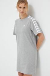 Adidas rochie din bumbac culoarea gri, mini, oversize HR4924 9BYX-SUD0MK_09X