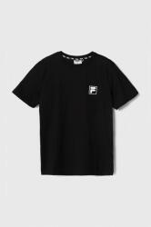 Fila tricou de bumbac pentru copii BEUTELSBACH culoarea negru, neted 9BYX-TSK07L_99X