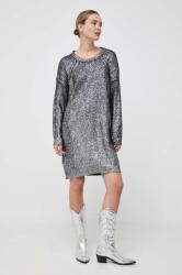 PINKO rochie din amestec de lana culoarea argintiu, mini, oversize 9BYX-SUD160_SLV