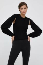 Calvin Klein pulover de lana femei, culoarea negru, călduros 9BYX-SWD00J_99X