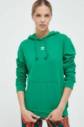 Adidas hanorac de bumbac femei, culoarea verde, cu glugă, neted 9BYX-BLD0CE_77X