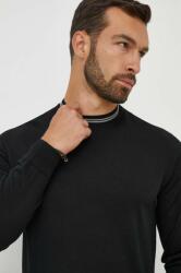 Giorgio Armani pulover de lana barbati, culoarea negru, light 9BYX-SWM03U_99X
