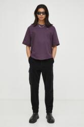 G-Star Raw tricou din bumbac culoarea violet, neted 9BYX-TSM0UN_44X