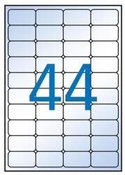 APLI Etikett, 48, 5x25, 4 mm, poliészter, kerekített sarkú, APLI, átlátszó, 440 etikett/csomag (10050) - nyomtassingyen