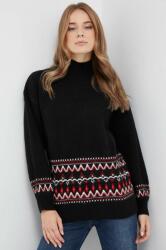Silvian Heach pulover din amestec de lana femei, culoarea negru, cu turtleneck MBYX-SWD01L_99X
