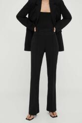 Gestuz pantaloni Caisa femei, culoarea negru, evazati, high waist 9BYX-SPD07N_99X