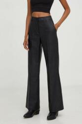 Answear Lab pantaloni femei, culoarea negru, drept, high waist BMYX-SPD02B_99X