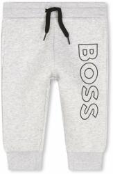Boss pantaloni de trening pentru copii culoarea gri, cu imprimeu 9BYX-SPK011_90X