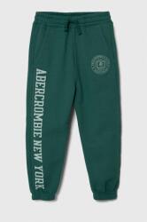 Abercrombie & Fitch pantaloni de trening pentru copii culoarea verde, cu imprimeu 9BYX-SPB02P_79X