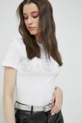 Chiara Ferragni tricou din bumbac culoarea alb PPYX-TSD1CC_00X