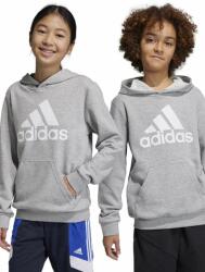 Adidas bluza copii U BL culoarea gri, cu glugă, cu imprimeu PPYX-BLK00G_09X