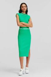 KARL LAGERFELD rochie culoarea verde, midi, mulata 9BYX-SUD0FR_77X