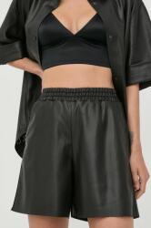 Karl Lagerfeld pantaloni scurti femei, culoarea negru, neted, high waist PPYY-SZD14K_99X