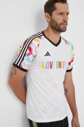 adidas Performance tricou de antrenament Pride Tiro culoarea alb, modelator 9BYX-TSM0GZ_00X (HY5899)