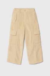 Benetton pantaloni din catifea pentru copii culoarea bej, neted 9BYX-SPG053_02X