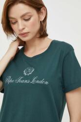 Pepe Jeans tricou din bumbac VIVIAN femei, culoarea verde 9BYX-TSD0YN_77X