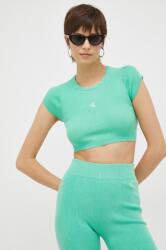Calvin Klein Jeans top femei, culoarea verde PPYX-TSD12U_76X