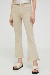 Answear Lab pantaloni femei, culoarea bej, mulata, medium waist BBYY-SPD08K_80X