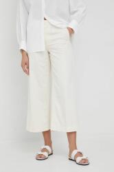 Drykorn pantaloni de bumbac femei, culoarea bej, lat, medium waist PPYY-SPD0RL_01X